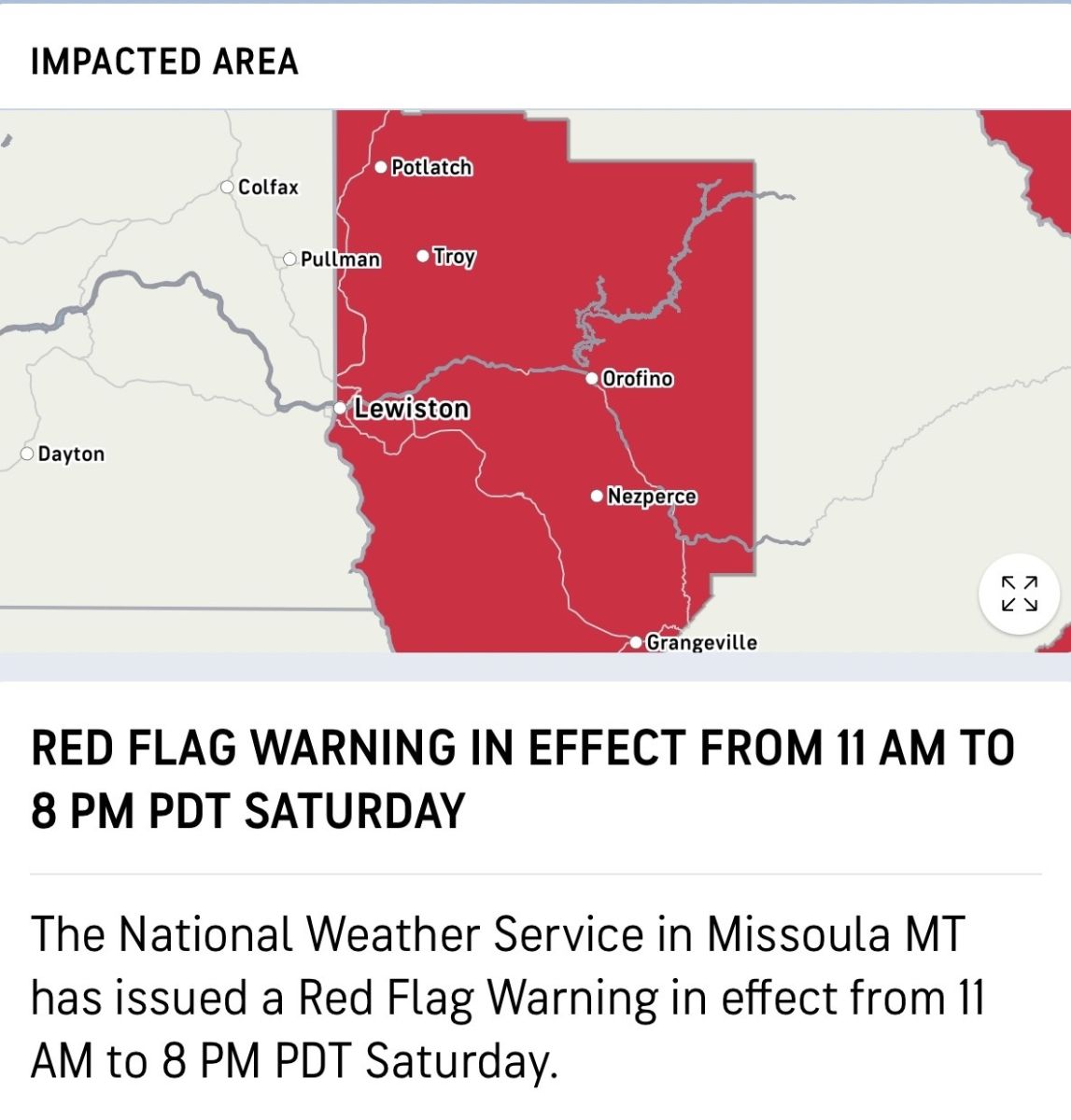 Fire Danger Area
